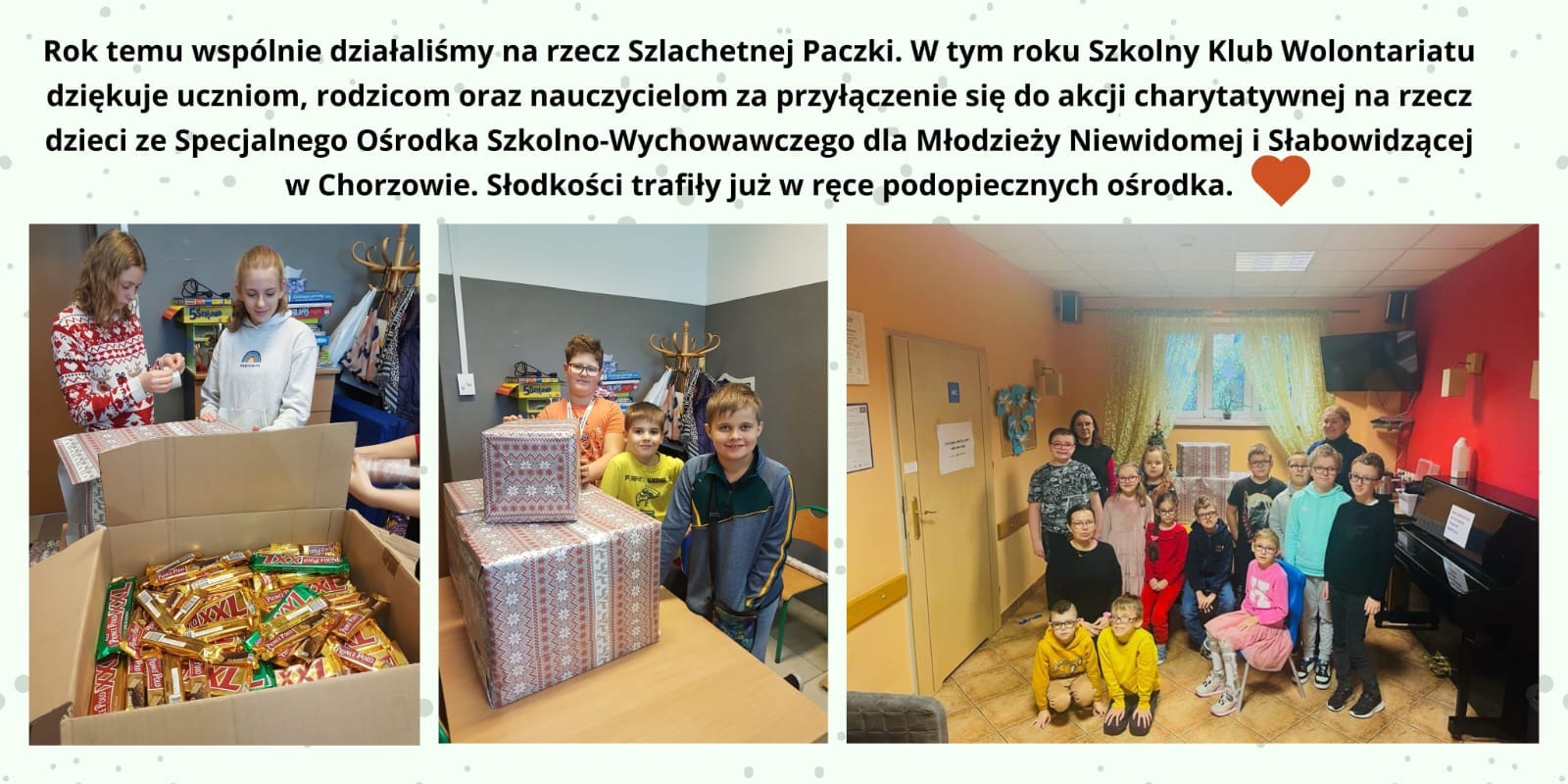 Akcja charytatywna dla SOSW dla Młodzieży Niewidomej i Słabowidzącej w Chorzowie...
