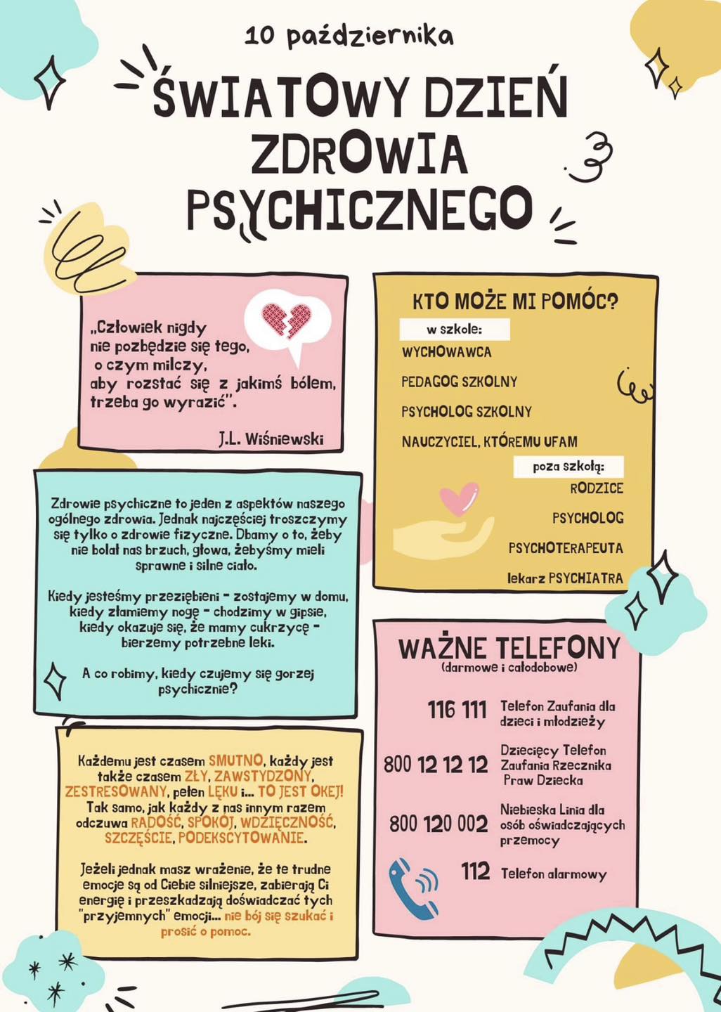 10 października - Światowy Dzień Zdrowia Psychicznego