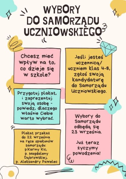 Wybory do SAMORZĄDU UCZNIOWSKIEGO