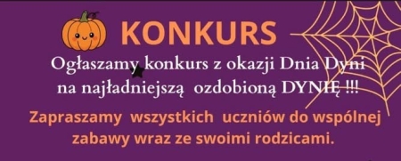 Ogłaszamy konkurs na najładniejszą ozdobną DYNIĘ