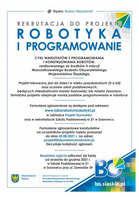 Bezpłatne zajęcia z robotyki i programowania w SP21
