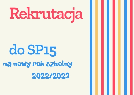 Harmonogram rekrutacji - rok szkolny 2022/2023